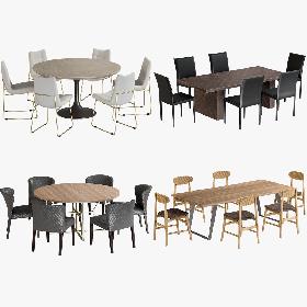 Dining Tables Chairs Collection 3 3D